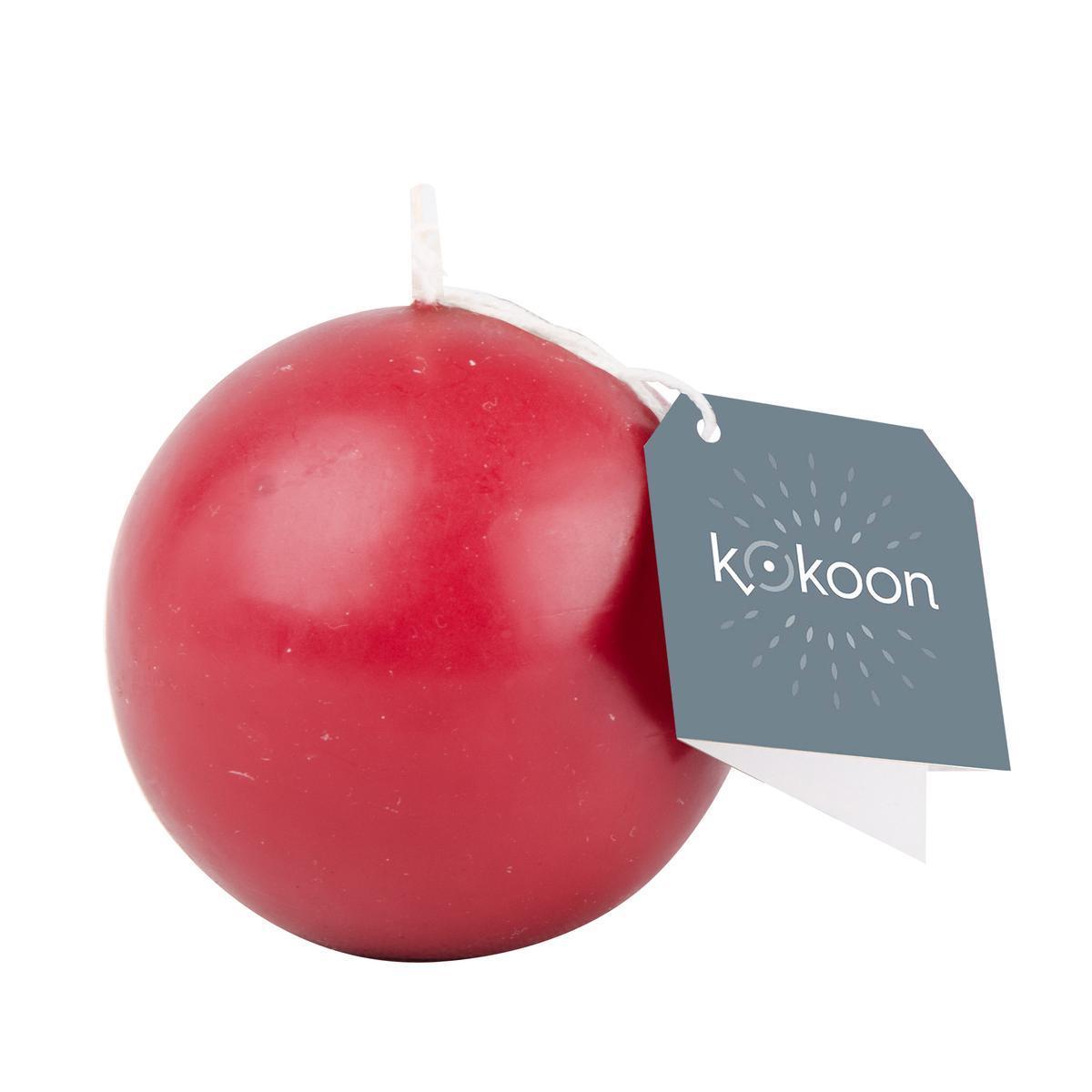 Bougie boule - ø 7.2 cm - Différents modèles - Rouge - K.KOON