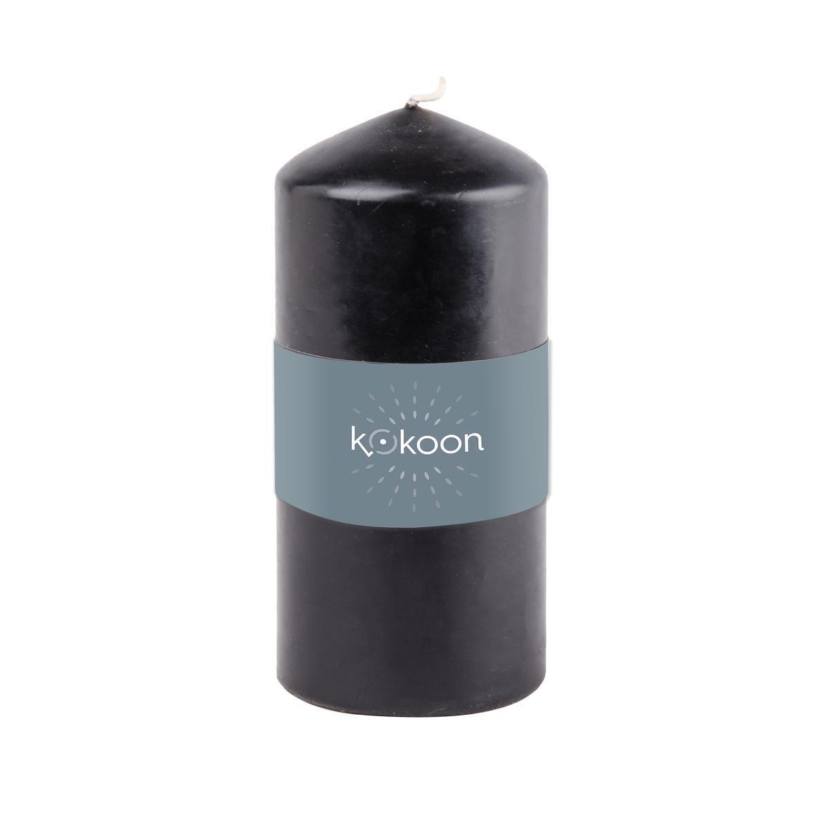 Bougie pilier - ø 6.8 x H 14 cm - Différents modèles - Noir - K.KOON