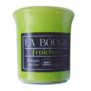 Bougie en paraffine parfumée fraîcheur - 4,4 x 4,5 cm - Vert