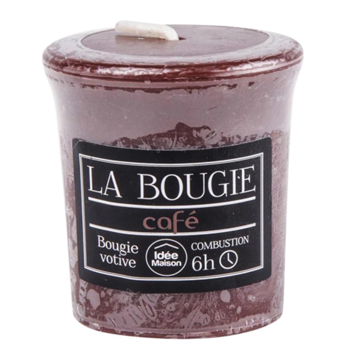 Bougie en paraffine parfum café - 4,4 x 4,5 cm - Marron