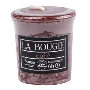 Bougie en paraffine parfum café - 4,4 x 4,5 cm - Marron