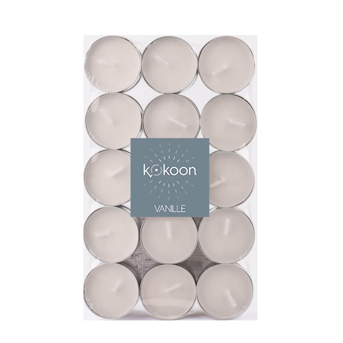 30 bougies chauffe - plat parfumées - ø 3.8 cm (la bougie) - Différents modèles - Marron, blanc - K.KOON