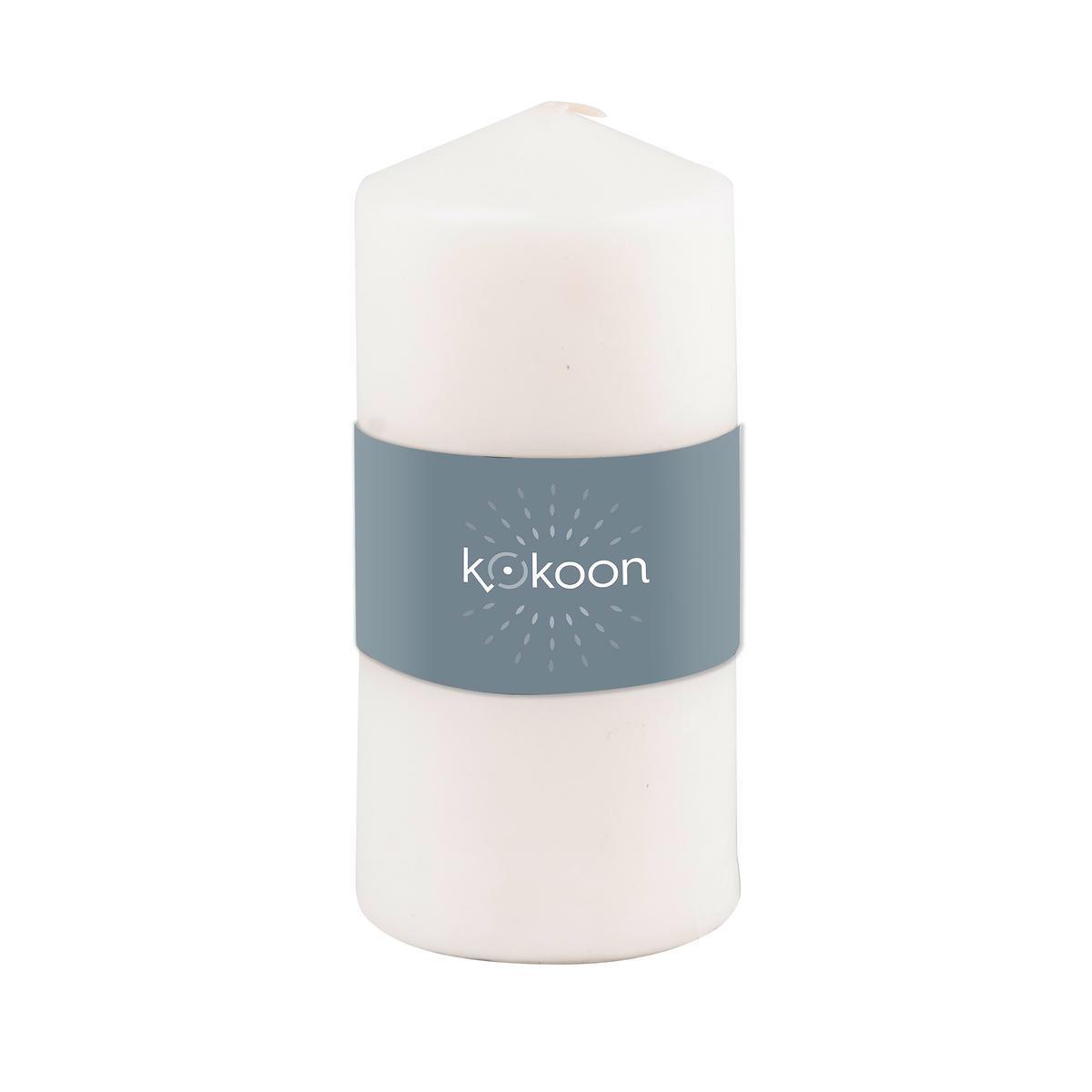 Bougie cylindrique - H 14 cm - Blanc - K.KOON