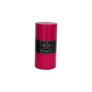 Bougie cylindrique en paraffine parfum rose - Hauteur 14 cm - Rose