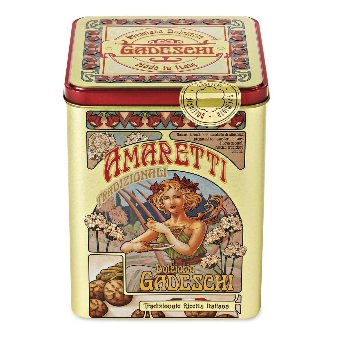 Boîte Amarettini - Métal - 400 g - Multicolore