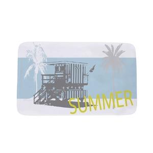 Tapis de bain décor miami - 45 x 75 cm - Bleu