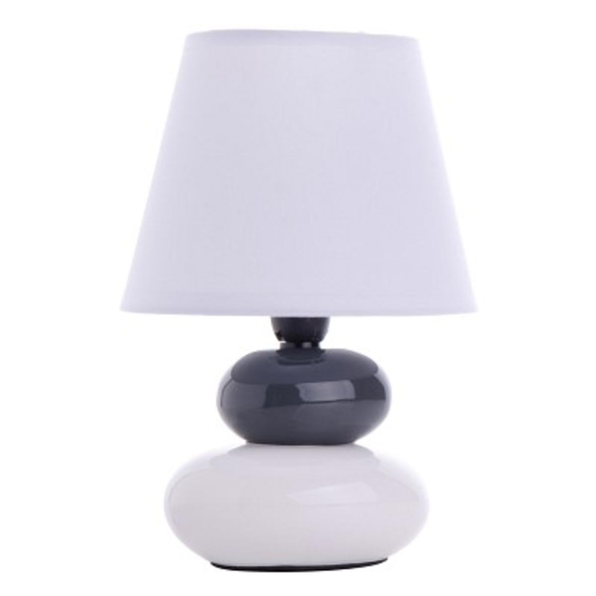 Lampe à poser stones modern - Céramique - Hauteur 22 cm - Blanc