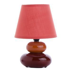 Lampe à poser stones classique en céramique  - Hauteur 22 cm - Marron taupe