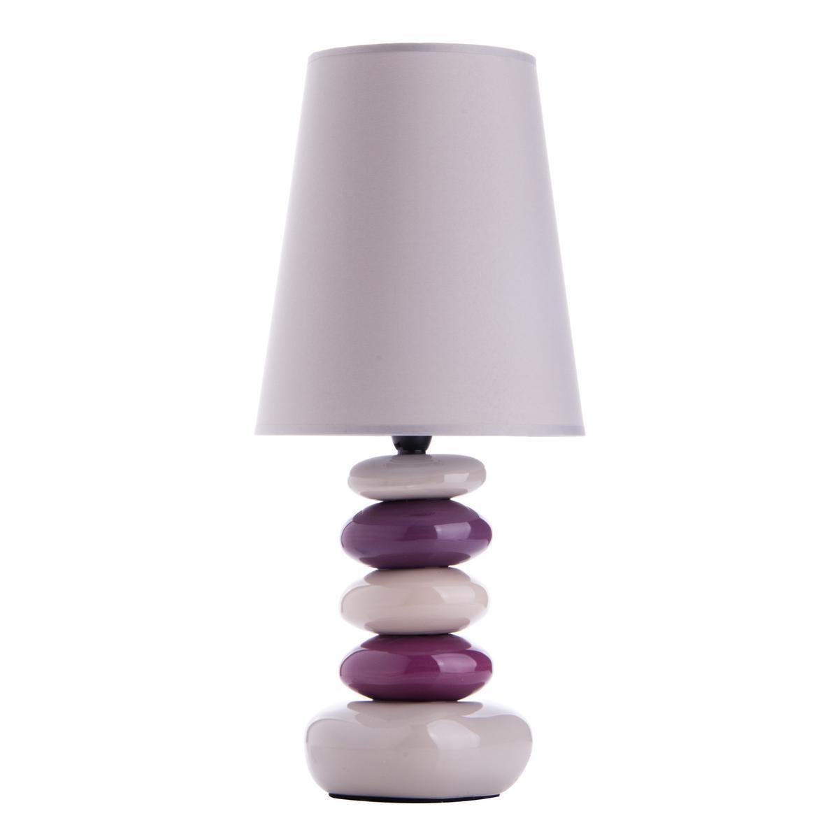 Lampe à poser stones colors - Céramique - Hauteur 41 cm - Gris