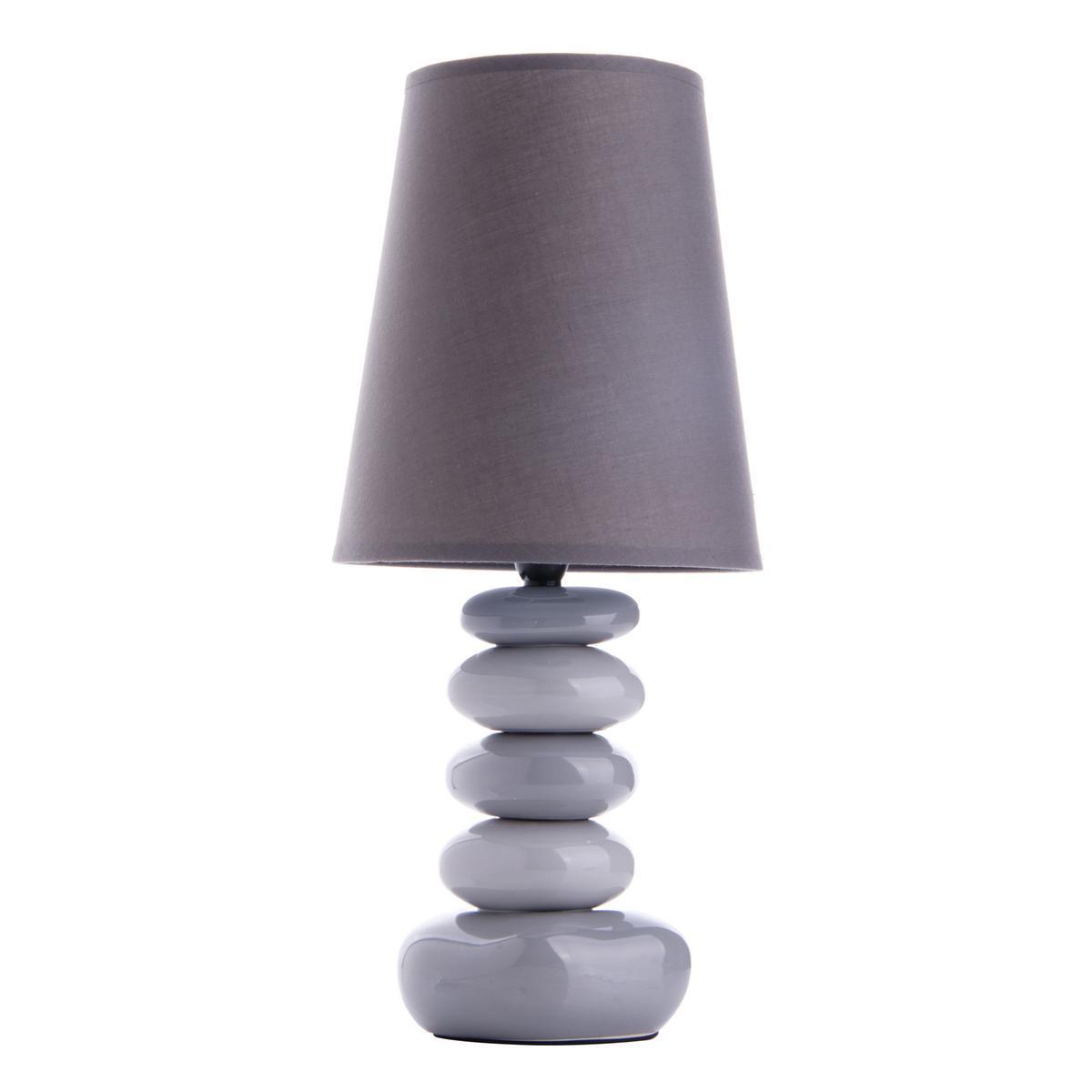 Lampe à poster stones colors - Céramique - Hauteur 41 cm - Gris