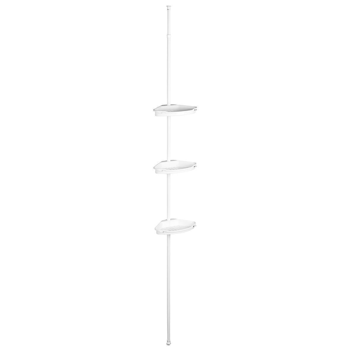 Etagère téléscopique - Acier - De H 198 à 245 cm - Blanc