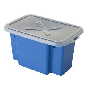 Box de rangement 15 L avec couvercle - 39 x 25,5 x 21 cm - Bleu