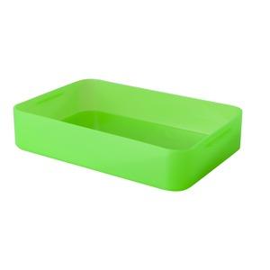 Boîte de rangement fluo - 24,2 x 15,5 x 4,7 cm - Vert