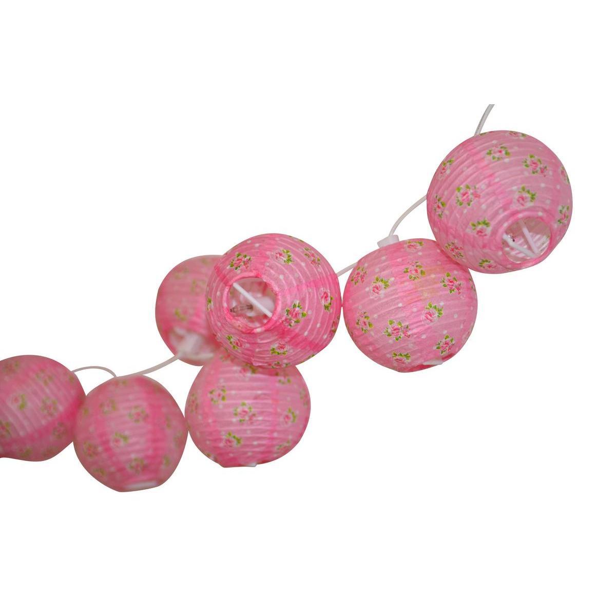 Boule japonaise luminaire - Papier - Diamètre 60 cm - Rose fuchsia