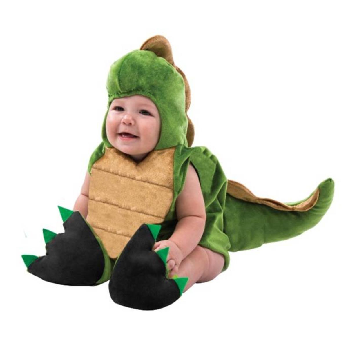 Déguisement bébé modèle dragon - Taille 12 à 24 mois - Vert, Marron
