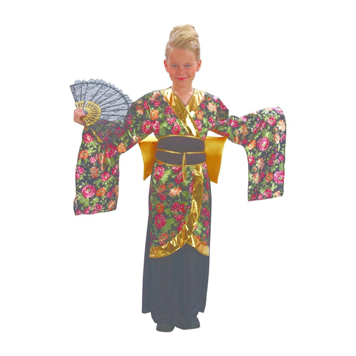 Déguisement de geisha enfant - 4 à 12 ans - multicolore