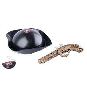 Lot de 3 accessoires de pirates - Marron, Noir