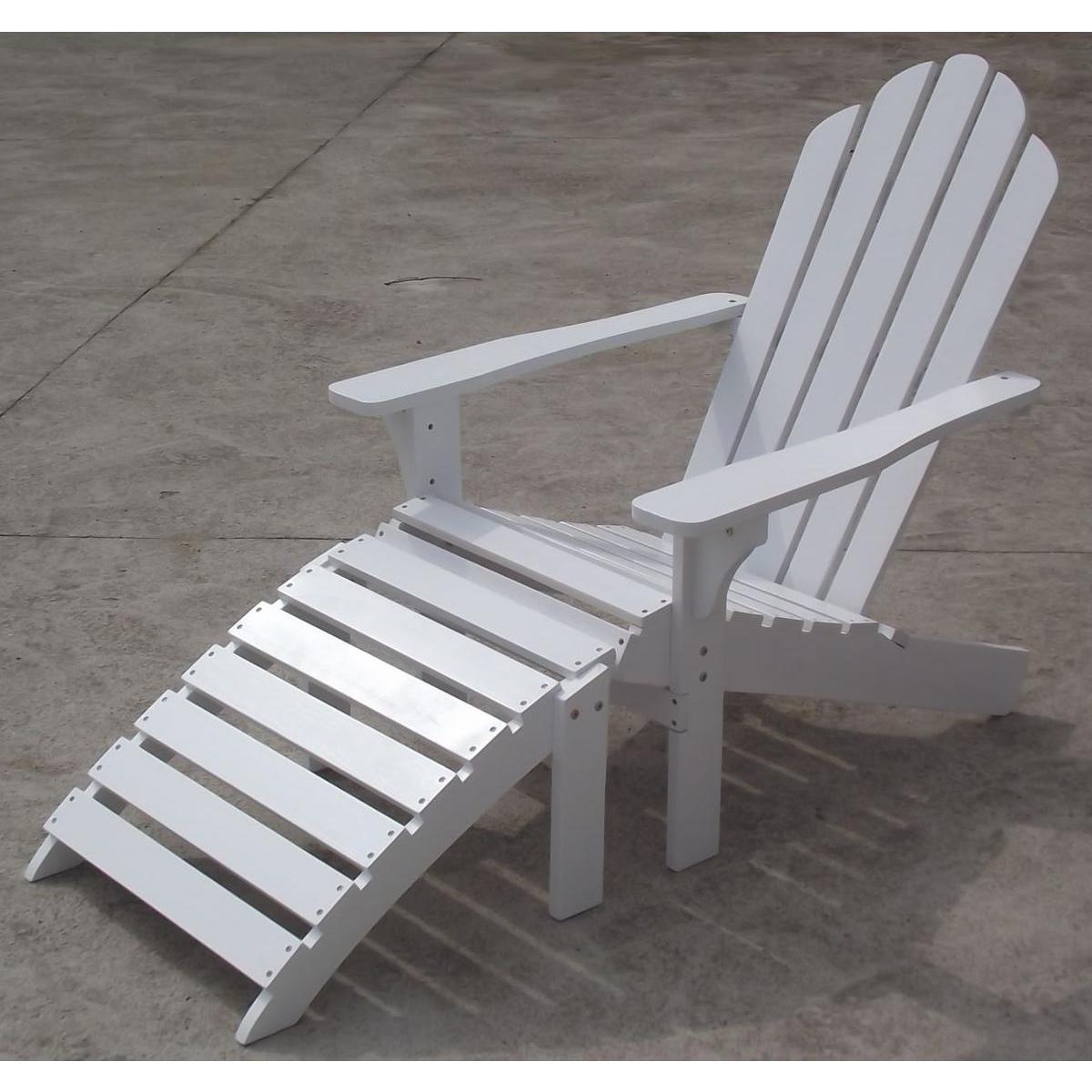 Chaise longue modèle Québec - 157 x 70,5 x H 92 cm - blanc