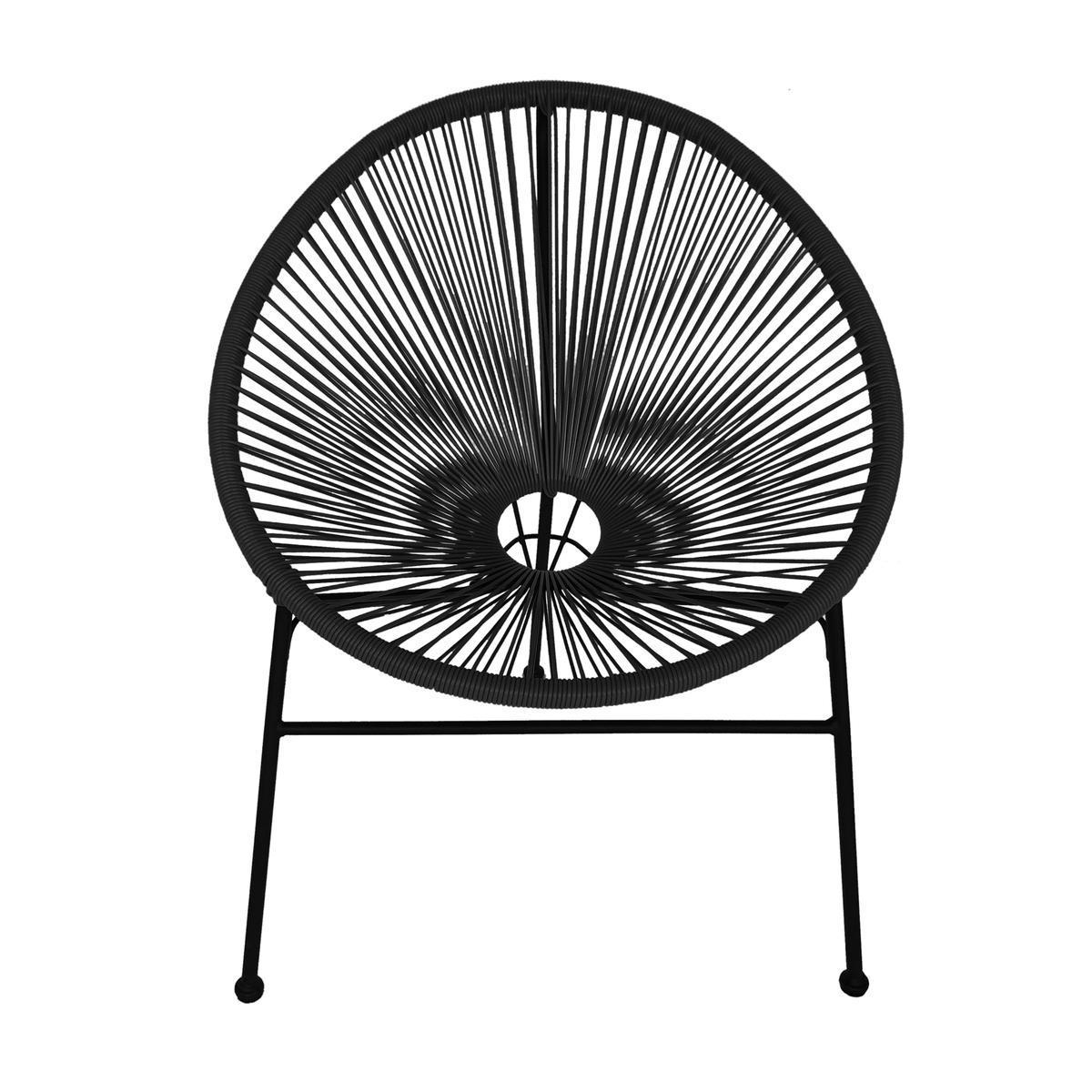 Fauteuil Esteban - Noir - MOOREA