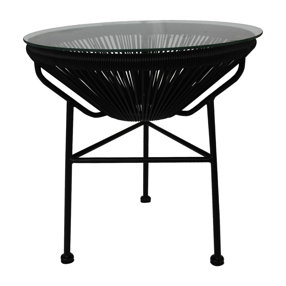 Table d'appoint Miami - diamètre 50 x H 50 cm - noir