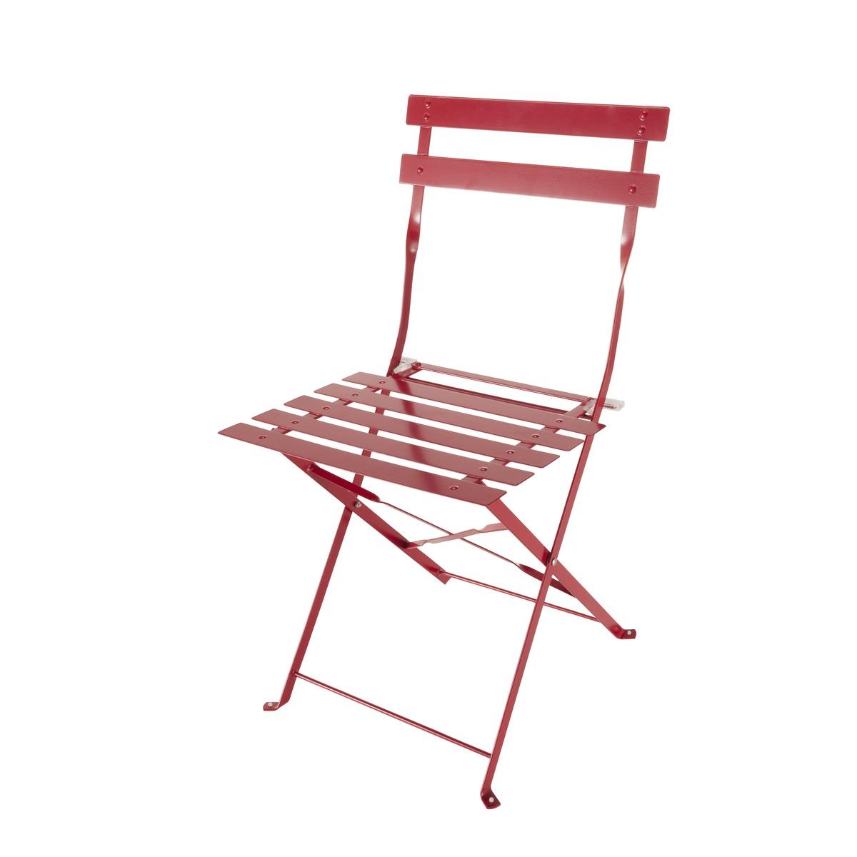 Chaise Diana pliable - 41 x 46 x H 80 cm - rouge