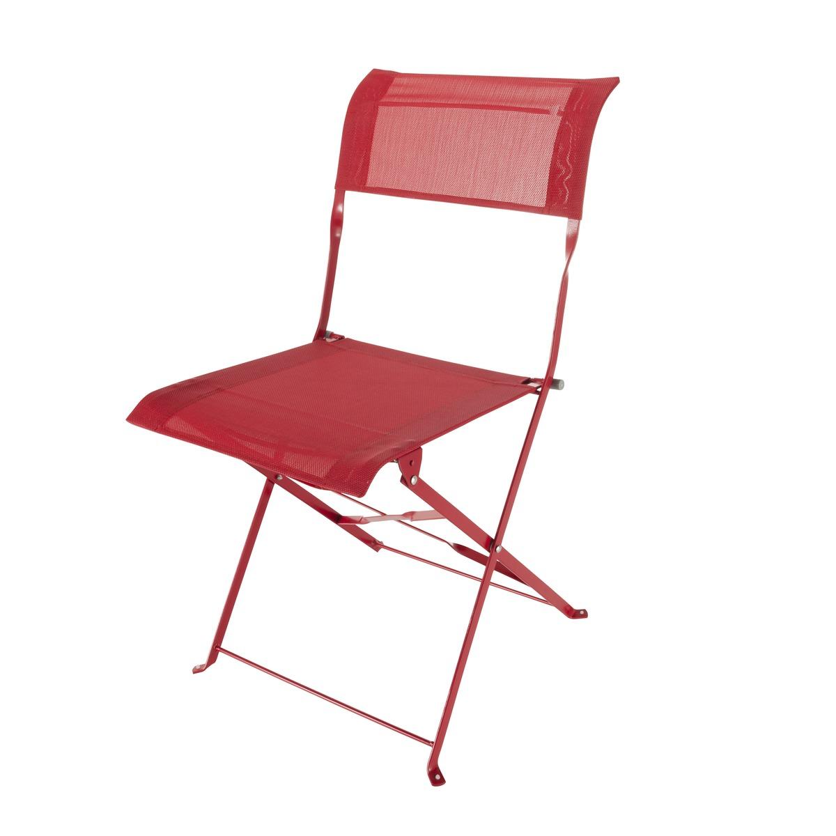 Chaise Donna pliable - 45 x 56 x H 81 cm - rouge