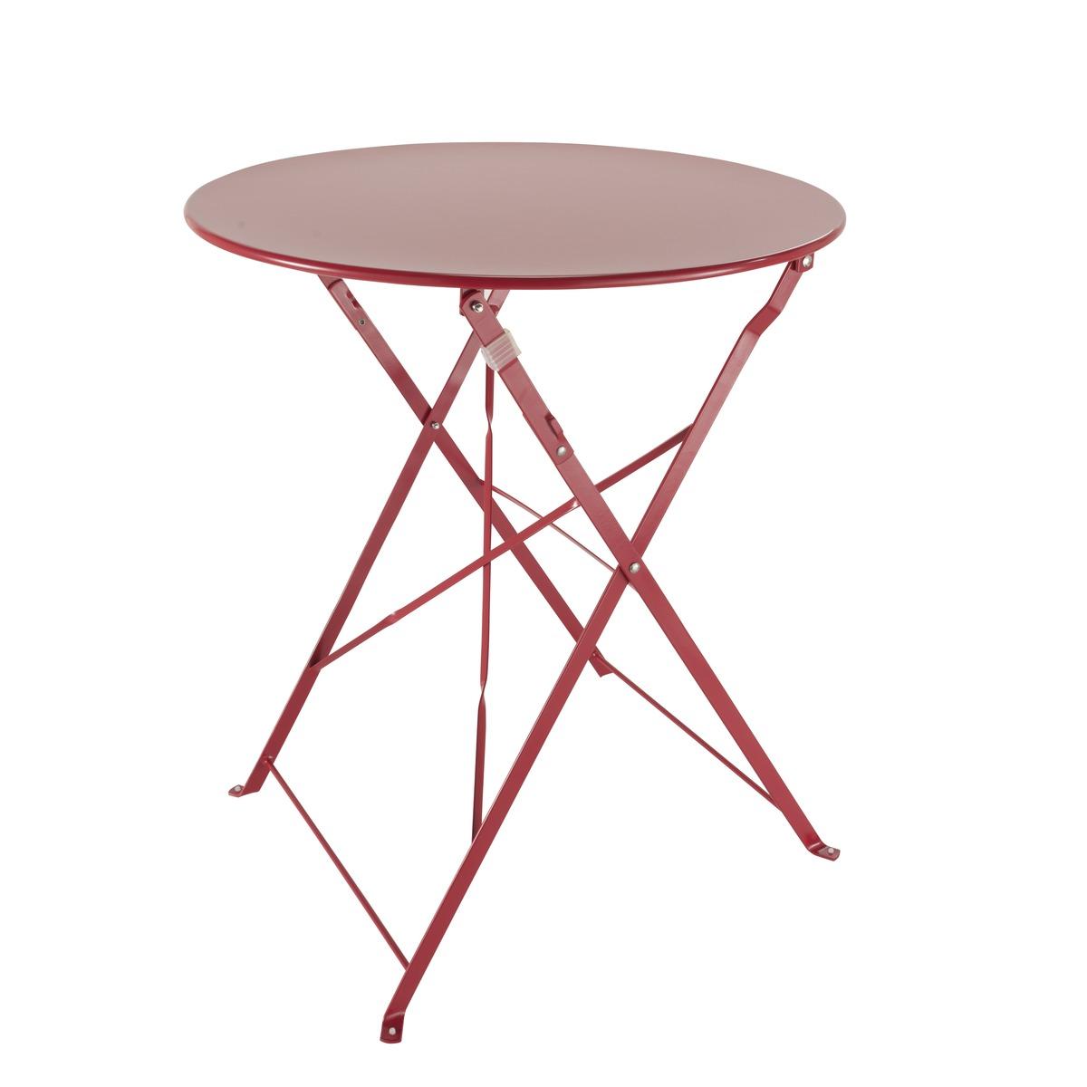 Table Diana pliable - 60 x 60 x H 71 cm - rouge