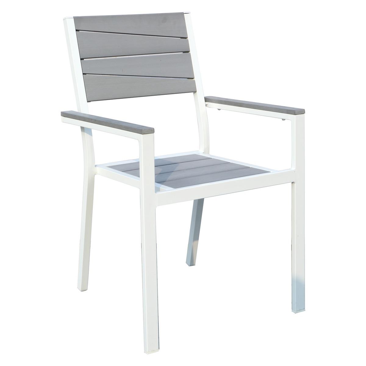 Fauteuil Saint-Martin - 58 x 58 x H 89 cm - blanc