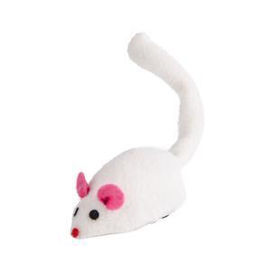 Souris mécanique pour chat -Polyester - Blanc ou gris