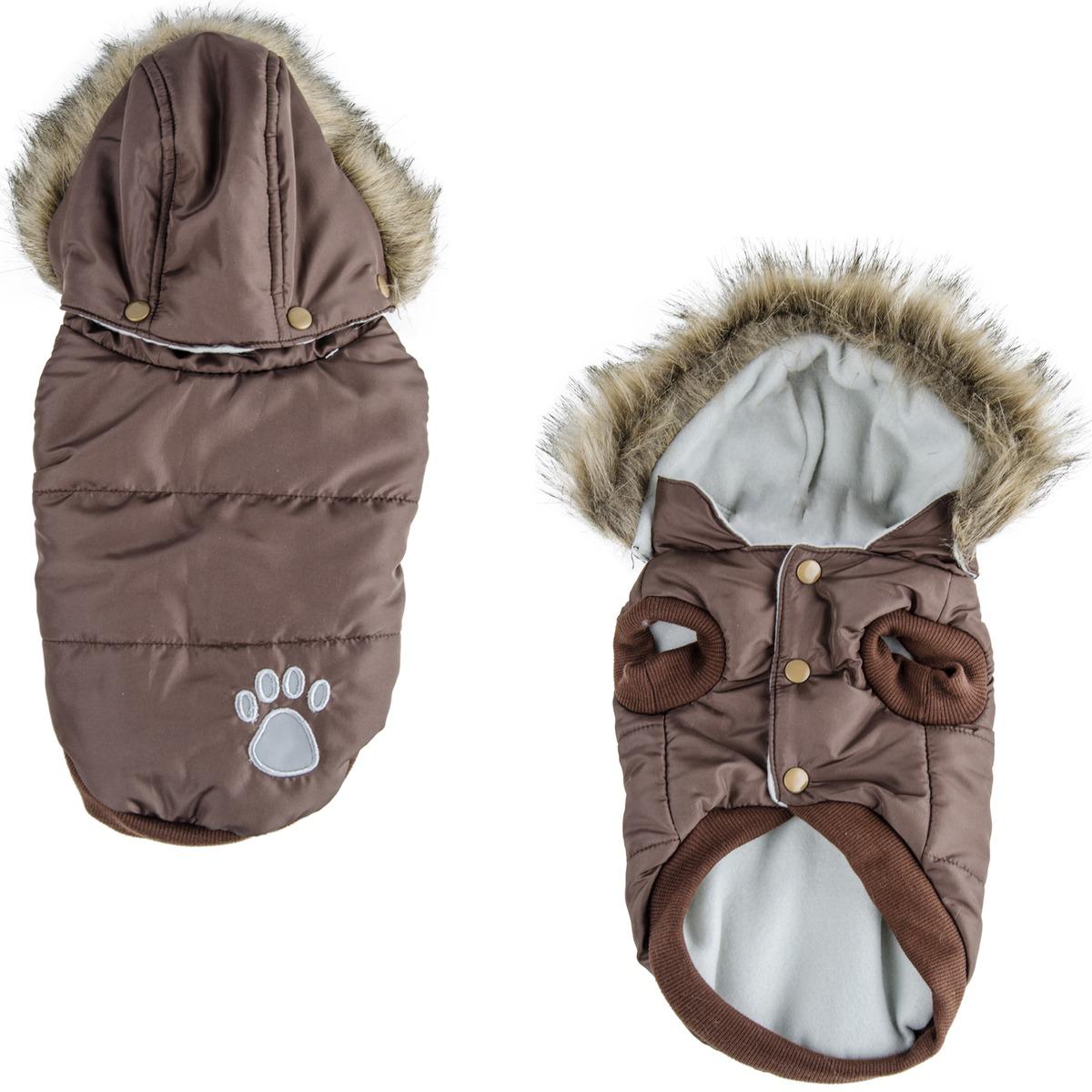 Manteau pour chien doudoune - Taille 25-35-45 cm - Marron