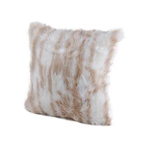 Coussin effet fourrure - 45 x 45 cm - Beige