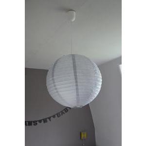 Boule japonaise luminaire - Papier - Diamètre 45 cm - Blanc