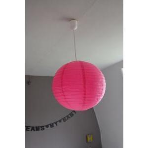 Boule japonaise luminaire - Papier - Diamètre 45 cm - Rose fuchsia