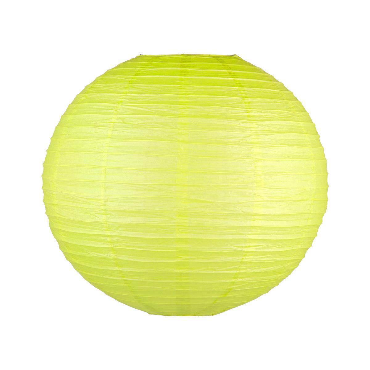 Boule japonaise luminaire - Papier - Diamètre 45 cm - Vert anis