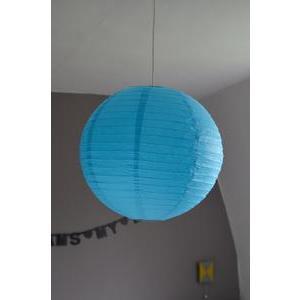 Boule japonaise luminaire - Papier - Diamètre 45 cm - Bleu