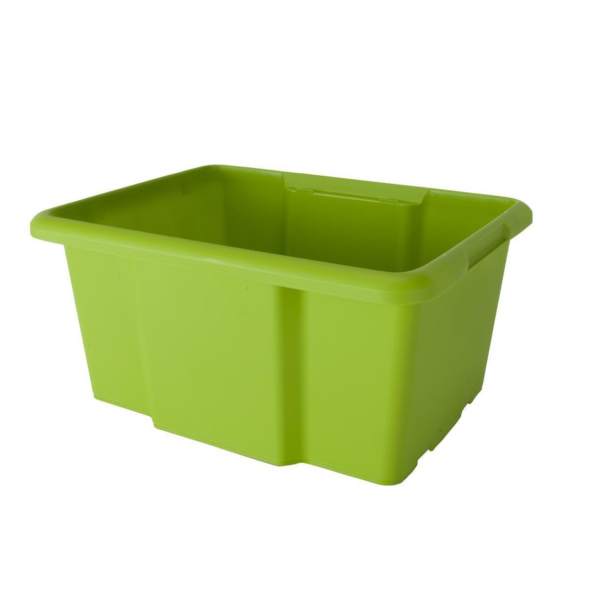 Bac de rangement - Plastique - 45,5 x 36,5 x 23 cm - Vert