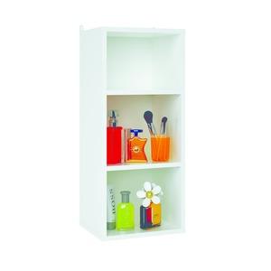 Meuble pour salle de bain haut 3 niches - 30 x 24,5 x H 69 cm - Blanc