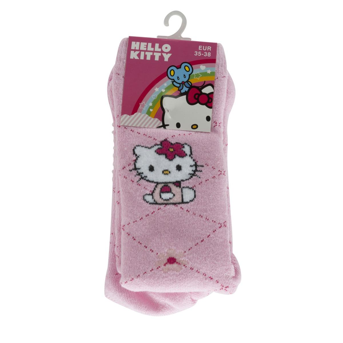 Lot de 3 paires de chaussons Hello Kitty avec semelles antidérapantes - différents modèles