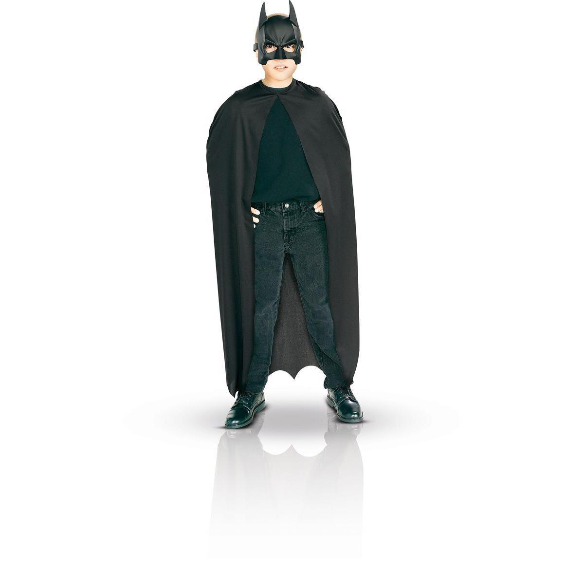 Kit Batman cape + masque pour enfant - Taille unique - Noir