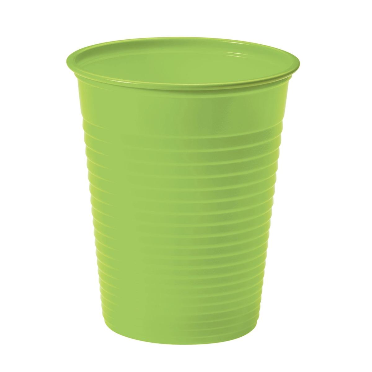 Lot de 40 gobelets colorés jetables en plastique -vert pistache