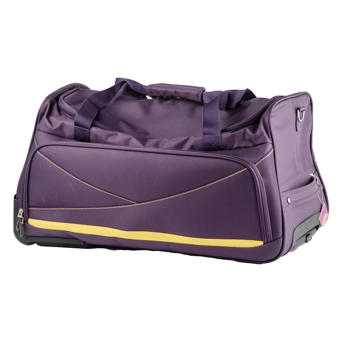 Trolley avec roues - 60 x 32 x 31 cm - violet