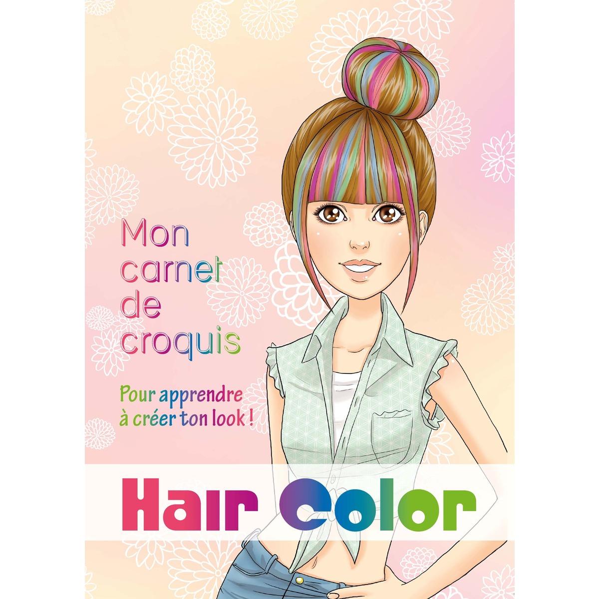 Carnet + craie pour cheveux - 24 x 14 cm - différents modèles