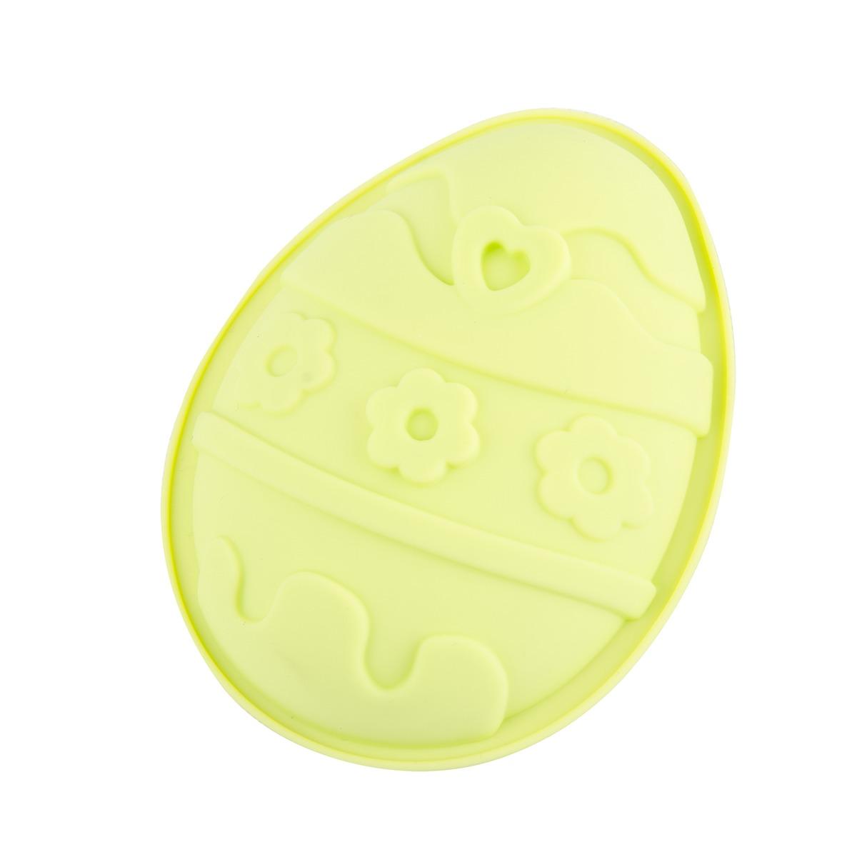 Moule œuf en silicone - 13,3 x 10 x 3,2 cm - vert