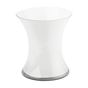 Vase forme conique en verre opaque diamètre 18 x H 20 cm blanc