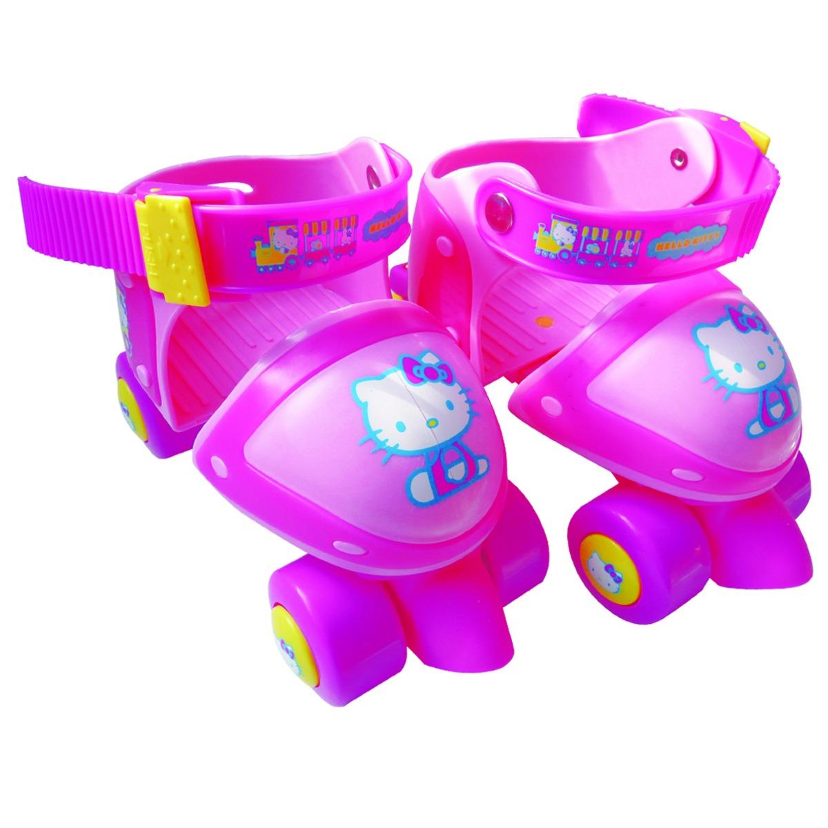 Patins à roulettes Hello Kitty - 24 à 29 cm - rose
