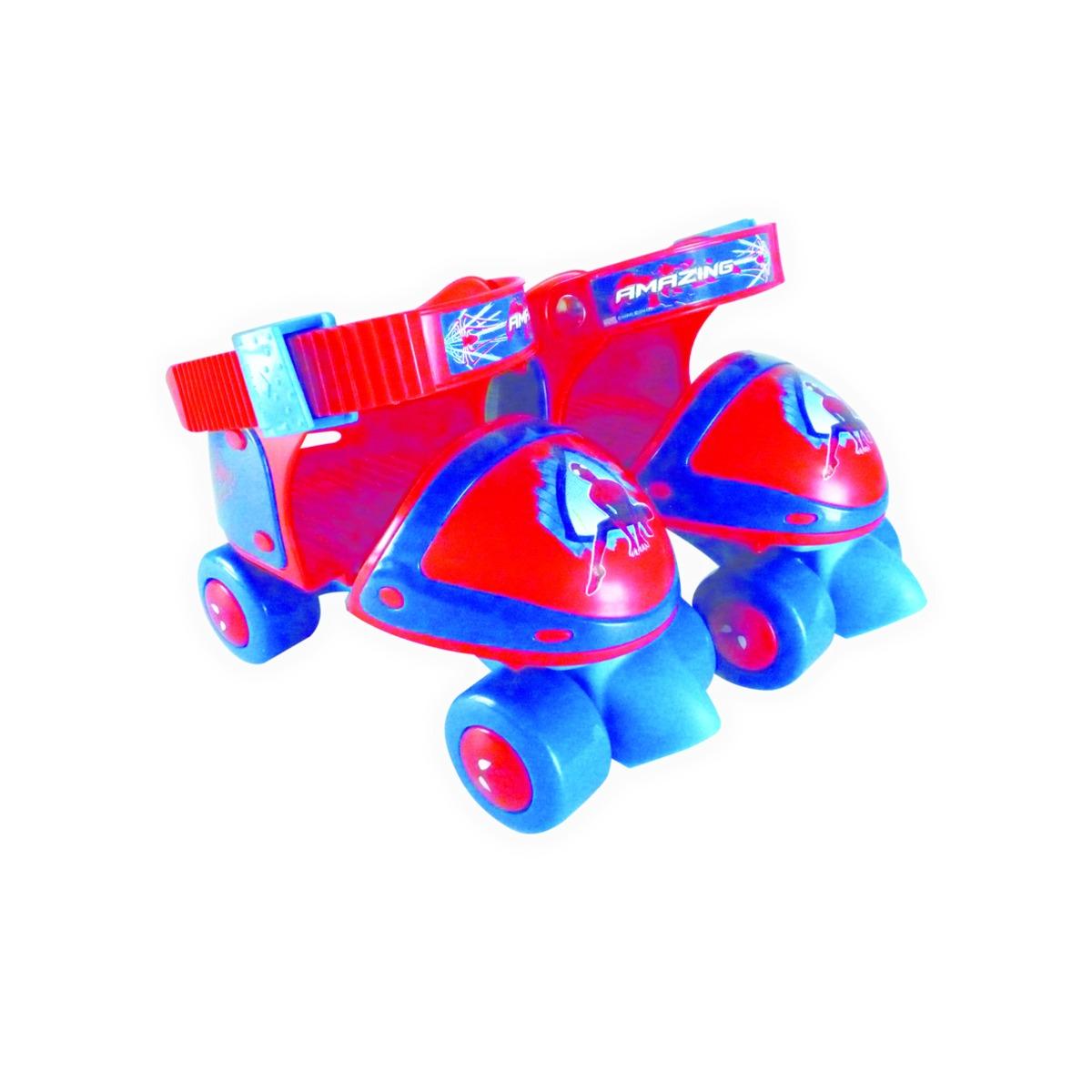 Patins à roulettes Spider-man - 24 à 29 cm - bleu, rouge