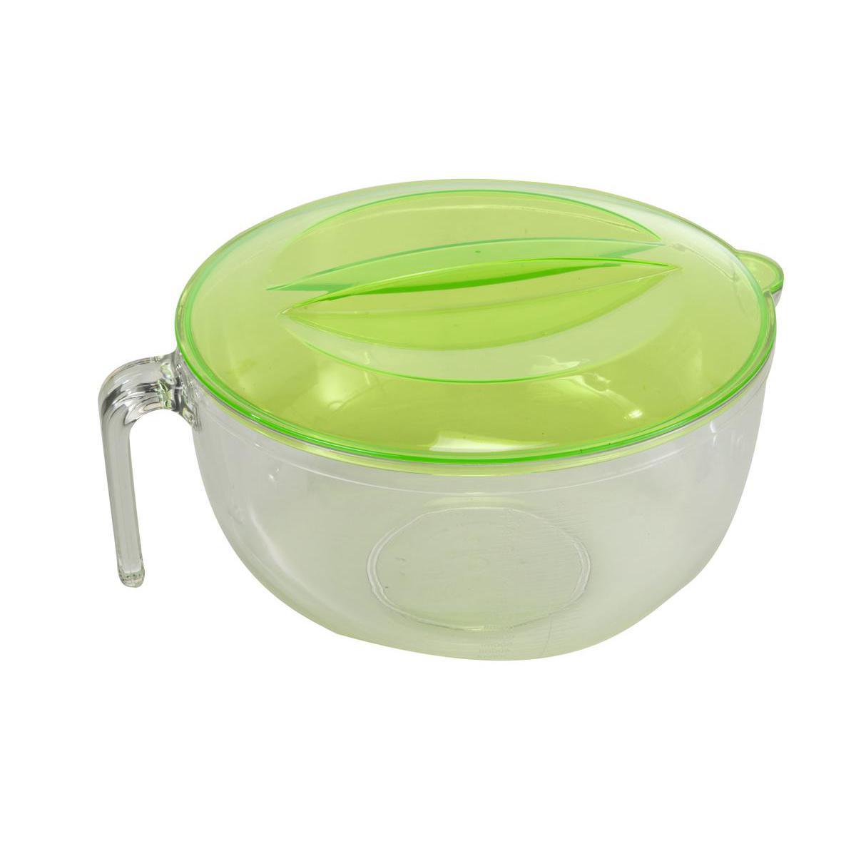 Bol bec verseur avec couvercle - 1,2 Litres - Blanc, Vert