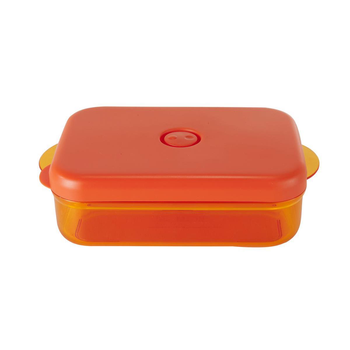 Boîte micro-ondes avec couvercle à soupape - 1,2 Litres - Orange