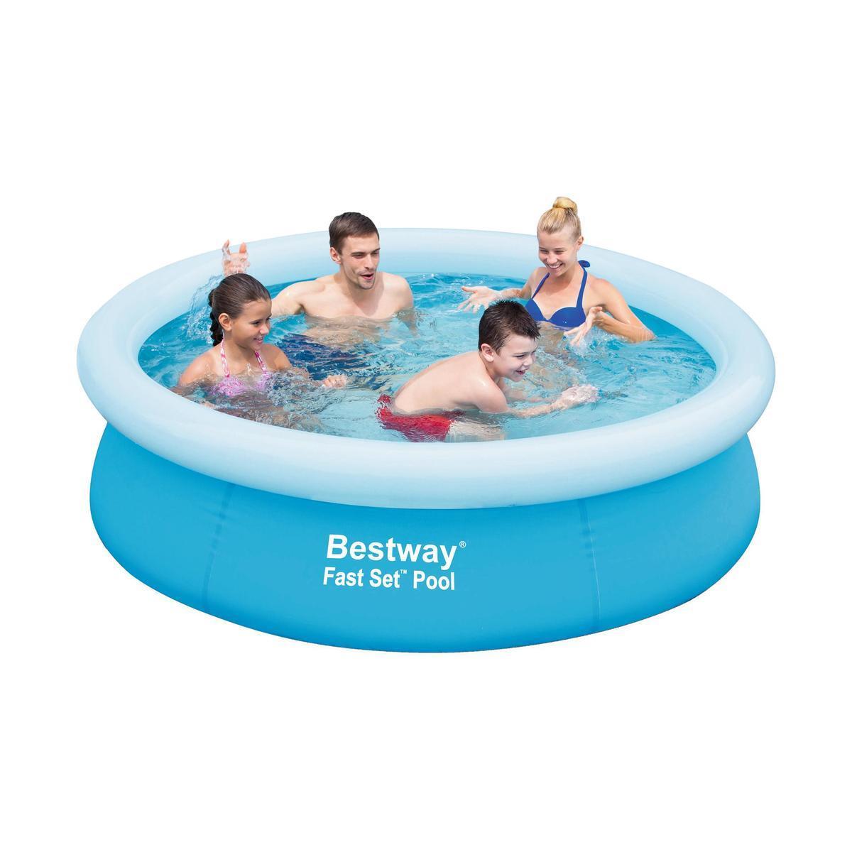 Piscine autoportante - PVC - Ø 198 x H 51 cm - Bleu