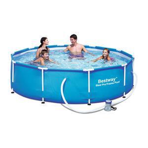 Piscine ronde + pompe - 305 x 76 cm - bleu